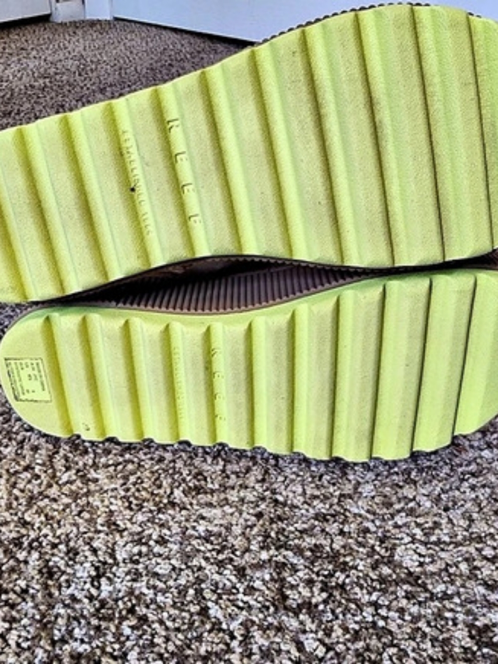 Reef Platform Sandals Sand + Lime US 9 - Picture 4 of 6